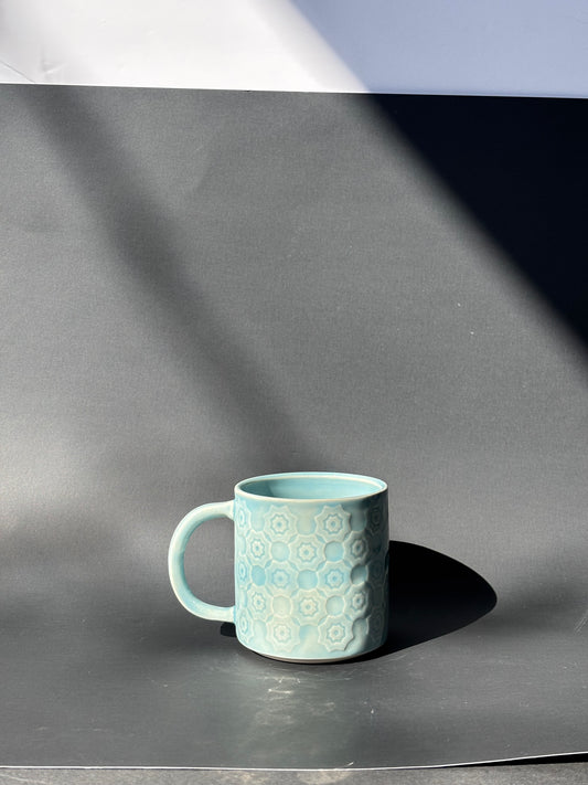 Geometric Etched Mug
