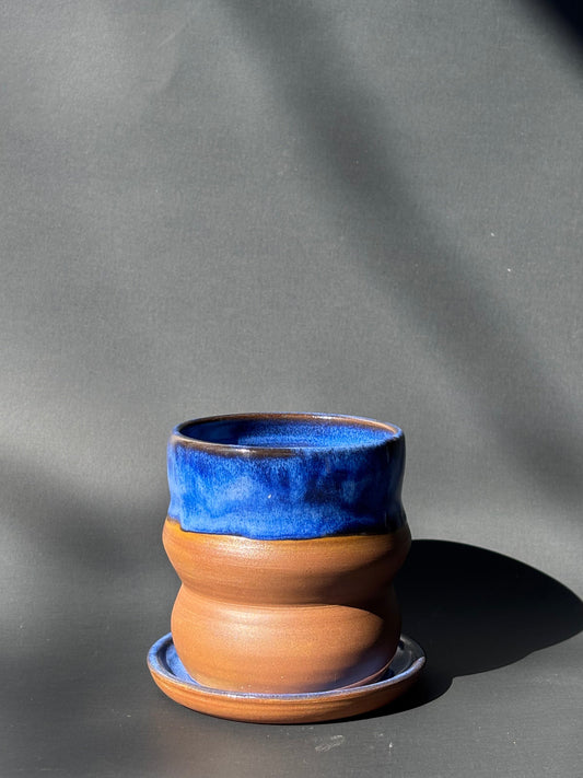 Curvy Cobalt Planter 2