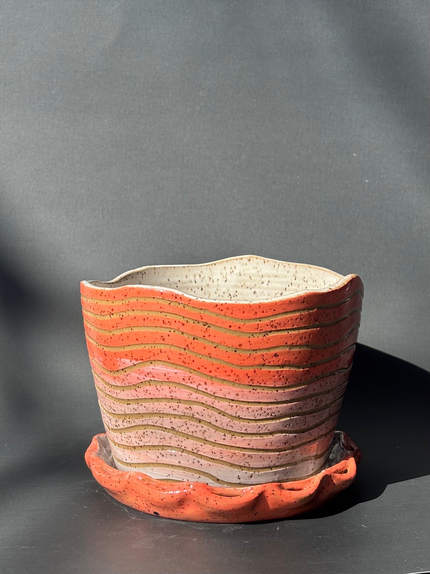 Ombre Carved  Planter