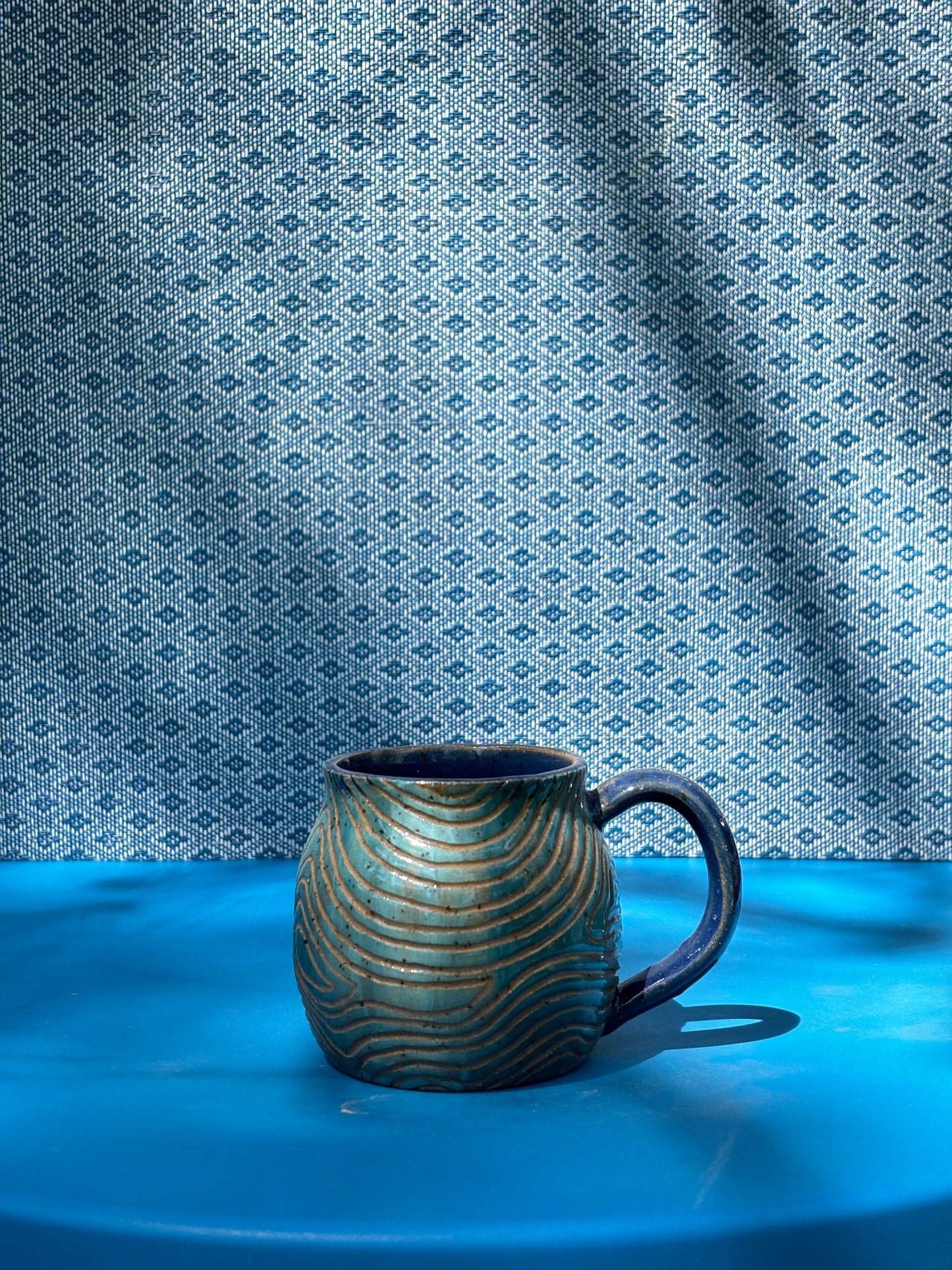 Carved Curvy Wavy Mug